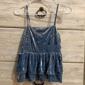 Size S velvet tank from American Eagle